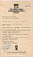 SKAKSAMBAND ISLANDS / 1972 - REYKJAVIK, VM SPASSKY - FISCHER, Permit Card
